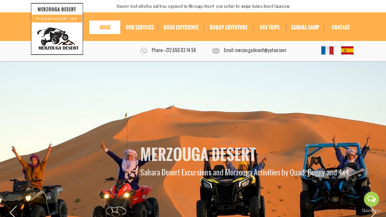 Capture d'écran de http://www.merzougadesert.com